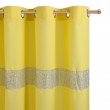 Zasłona żółta z cyrkoniami na przelotkach 145x250cm SHINE